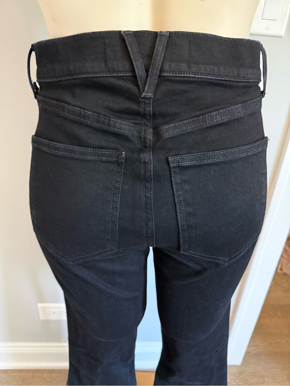Veronica Beard Beverly Skinny Flare - Black High-Rise Jeans - Picture 7 of 10